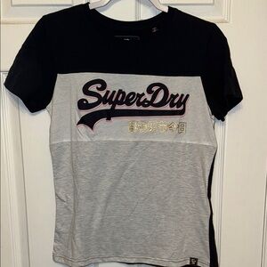 Superdry Black and Gray Short Sleeve Tees